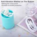 Contact Lens Cleaner, Portable Soft Contact Lens Cleaning Machine with USB Charger, Automatic Vibration Contact Lenses Cleaner Case for Traveling (Blue)