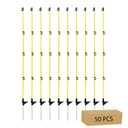 Electric Fence Posts 46 Inches, Fiberglass Step in Temporary Electric Fence Posts for Cows, Sheep, Dog, Portable Fence Stakes for Electric Fencing-50 PCS (50 Pack)