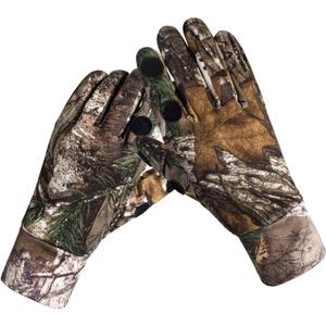 EAmber Camouflage Hunting Gloves Full Finger/Fingerless Gloves Pro Anti-Slip Camo Glove Archery Accessories Hunting Outdoors (Large)