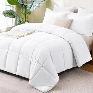Twin/Twin XL Comforter Set, 2-Piece Box-Stitched, White