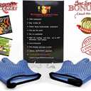 KITCHEN PERFECTION Silicone Smoker Oven Gloves -Extreme Heat Resistant BBQ Gloves -Handle Hot Food Right on Your Smoker Grill Fryer Pit|Waterproof Oven Mitts Grill Gloves |Superior Value Set+3 Bonuses
