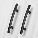 homdiy 20 Pack Cabinet Handles Black Cabinet Pulls 3" Hole Centers Kitchen Pulls Matte Black Curved Arch Handles for Dresser Cupboard Door Hardware, Zinc Alloy