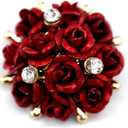 20 pcs Red Metal Rose Bouquet with Shank Sewing Coat Buttons -20mm -13/16"