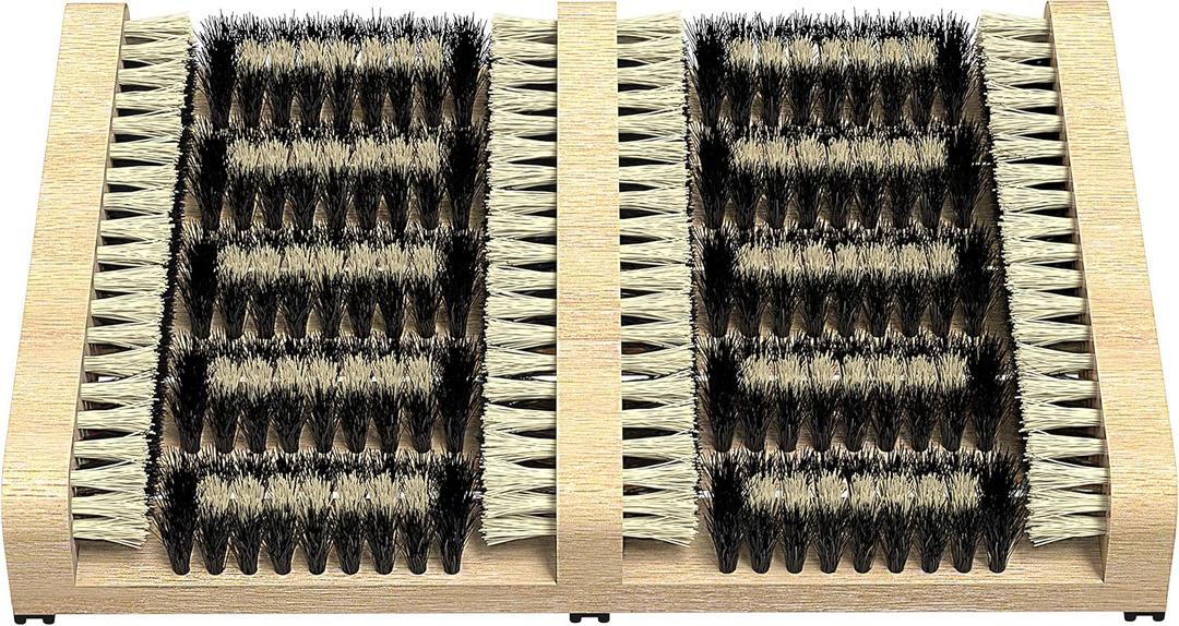 SCRUBIT Boot Scrubber Shoe Brush  Outdoor Boot Brush for Snow & Ice, All Weather Shoes & Boots Cleaner, Removes Snow, Sand and Mud  14.2 x 10 in. Boot Scraper Door Mat