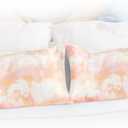 MANSPHIL Boho Tie Dyed Silk Pillow Cases Queen Size, Orange Pink Printed 22 Momme Mulberry Silk Top with Satin Underside Pillowcase for Hair and Skin, Envelope Closure, 1PC