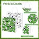 MIMIND 30 Pieces Soccer Gift Bags with Handles PVC Clear 8 x 8 x 3.15 Inch Soccer Goodie Bags Sport Themed Party Favor Treat Bag for Team Birthday Holiday Party Supplies