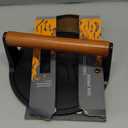 Firsgrill Burger Press 7.08" Round,Heavy-Duty Cast Iron Smash Burger Press Meat Steak With Wood Handle for Blackstone Camp chef Pitboss Weber Griddle Grills(Round) (7.1" x 7.1" x 2.9")