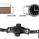 RECHERE Brushed Matte Push Button Butterfly Deployment Clasp for Leather Watch Band Strap