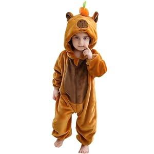NXLGYDZ Unisex Baby Animal Onesie Flannel Hooded Romper for Infants Toddlers Winter Cozy Jumpsuit for Boys and Girls 1-6 Months