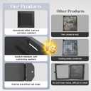 8" x 8" Chimney Cleanout Door, Replacement Fireplace Doors for Indoor Outdoor Wall Chimney, Secure Closing Clasp, Black