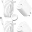 10FT for Apple Watch Charger, Long 10 FT iWatch Portable Wireless Fast Charging Cable Cord with USB C i-Watch Charger Plug Compatible with Series 10/9/8/7/SE/6/5/4/3/2/1 2Pack