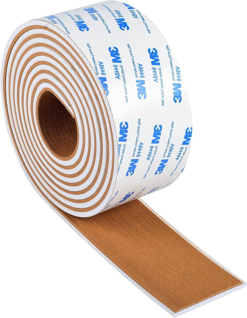 OCEANBROAD EVA Foam Boat Flooring 96''x2.4'' with 3M Adhesive Backing Marine Self-Adhesive Decking Faux Teak Sheet for Boats Swim Platform Helm Pad RV Floor (Brown with White Seam Lines (Borders))