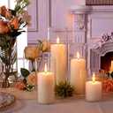 MTLEE 128 Pcs Glass Cylinder Vases and White Pillar Candles Bulk