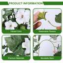 HyeFlora Artificial Flowers for Outdoors 2PCS Faux Petunias Silk Fake Flowers for Outside Planter UV Resistant Realistic Home Garden Porch Decor (White)