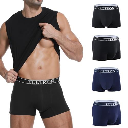 LLLTRON Mens Incontinence Underwear Washable 150ml Absorbent Leak Proof Underwear for Men Bladder Leak with Front Fly Reusable Mens Urinary Incontinence Boxer Briefs 4pack