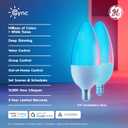GE Cync Smart LED Light Bulbs, Color Changing Decorative Light Bulbs, Indoor WiFi Lights, Matter Compatible, Compatible with Alexa and Google Home, Candelabra Base (3 Pack)