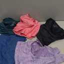 Real Essentials 5 Pack: Women's Short Sleeve T-Shirts Workout Tops Fitness Pilates Gym Activewear Athletic, M