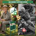 Garden Kneeler and Seat for Seniors Heavy Duty Anti-Tip Gardening Stool with Widened Thick Soft Kneeling Pad, Foldable Garden Bench with Sturdy Handles, Gardening Gifts for Women Men Mom (Green)