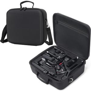 RS 4 Carrying Case, Waterproof Portable PU leather Storage Shoulder Bag Travel Case for DJI Ronin RS 4/ RS 4 Combo, 3-Axis Gimbal Lightweight Stabilizer and Accessories