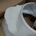 20" Top Diameter x 20" Bottom Diameter 12" Height Fabric Drum Lampshade Spider Attachment (Pleated Mushroom White)