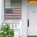 Glitzhome 42" L Wooden Patriotic Wall Decor Americana National Flag Wall Hanging Sign Patriotic Decorations