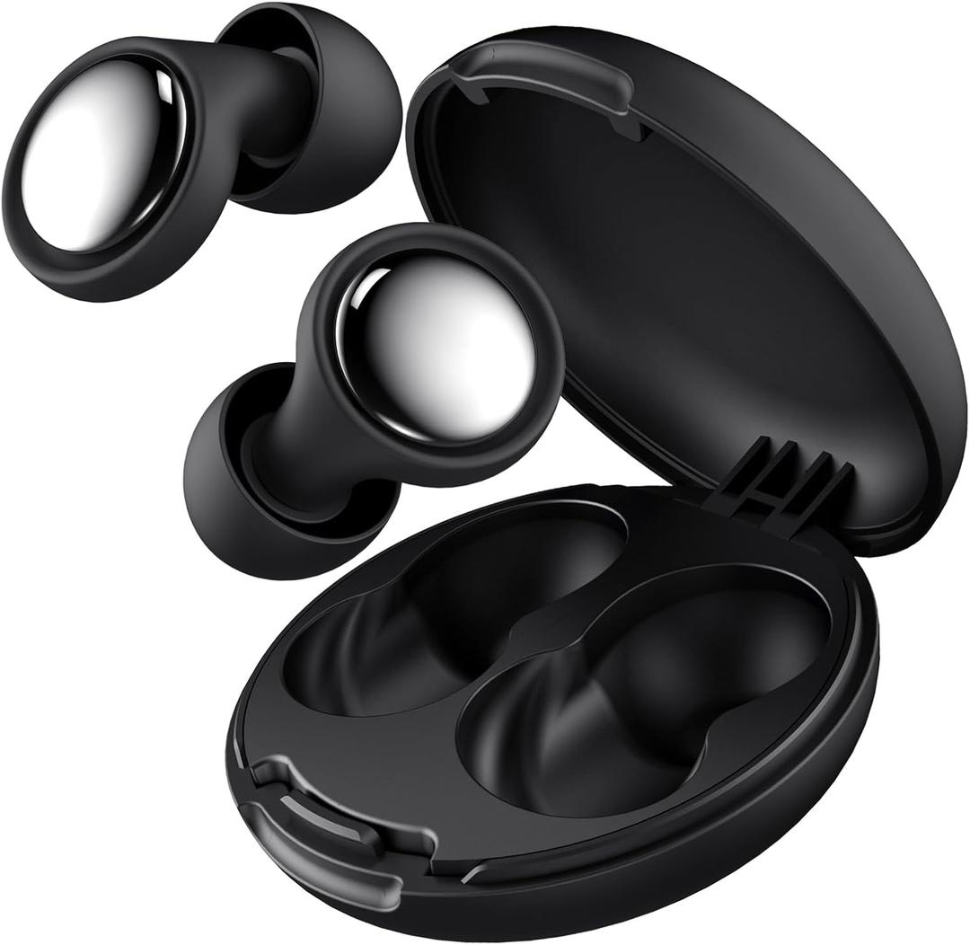 Ear Plugs for Sleeping Noise Cancelling, 2025 Upgraded NRR 45dB EarPlugs for Sleeping, Concerts & Festivals, Traveling, Studying, Focus, Reusable, Ear Protection, 7 Pair Silicone Eartips (Black)