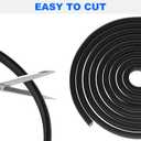 2024 Upgraded Basement Door Weather Strip Kit for Basement Door Sealers (1 x U Shaped Gasket, 1x Bulb Trim Gasket, 4 x Cap Seal Pad)