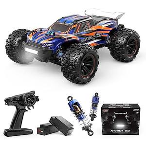 HYPER GO H16DR 1:16 Scale Ready to Run Fast Remote Control Car, High Speed Jump RC Monster Truck, Off Road RC Cars, 4WD All Terrain RTR RC Truck with 2 LiPo Batteries for Boys and Adults