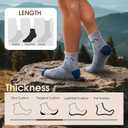 innotree Merino Wool Hiking Socks for Men Quarter Ankle Compression Thick Cushion Breathable Anti Odor Socks, 5 Pairs, One Size