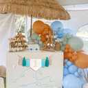 The Big One Highchair Banner - Sea Blue High Chair banner, Surf Beach First Birthday Decor Tassel, Under the Sea 1st Birthday High Chair Banner for Cake Smash, Photo Props
