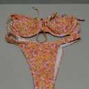 SOLY HUX Women's 2 Piece Bikini Sets Boho Floral Print Underwire Swimsuit Tie Front Cut Out Bathing Suit (Medium)