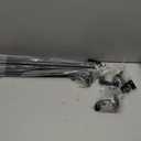 2 Pack Industrial Curtain Rods for Windows 48 to 84 Inches, Blackout Wrap Around Curtain Rod, for Indoor and Outdoor, 5/8 Inch Diameter, 35 to 75 Inches, Black