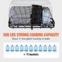 VEVOR 53 x 19 5 in Hitch Cargo Carrier, 500lb Capacity Trailer Mount Basket, Steel Luggage Carrier Rack Fits 2'' Receiver for SUV Truck Pickup with Net, Stabilizer, Straps, Black