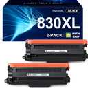 TN830XL Toner Cartridge Compatible Replacement for Brother DCP L2640DW L2647DW HL L2420DW L2460DW L2460DWXL L2465DW L2467DW L2480DW L2865DW MFC L2820DW L2900DWXL L2980DW (2 Black) High Yield