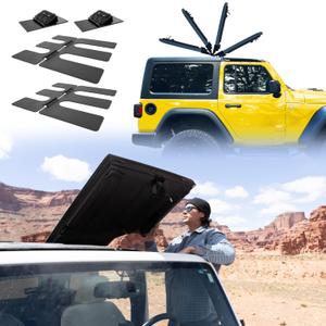 EZ FlipTop Jk 2Dr 2007 to 2018 Jeep Wrangler Hardtop Freedom Top Panels Instant Convertible Every Day in Seconds! Secure, Quiet, Factory-Style Upgrade, Max Speed 100, No Drilling