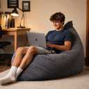 HUGHEAVEN 3 in 1 Convertible Bean Bag Chair & Floor Couch for Teens, 67"D x43"W x 14"H