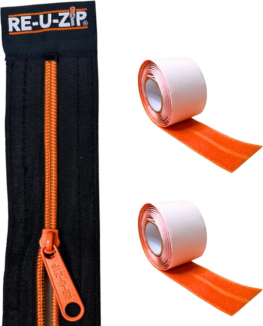 RE-U-ZIP Reusable Dust Barrier Zipper, Fail-Safe, Replaceable & Lockable, Cost-Effective for Single or Repeated Use, Starter KIT