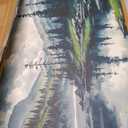 Framed Mountain Misty Forest Landscape Wall Art for Living Room, 60x30 Inch, 28.5"L x 57"W