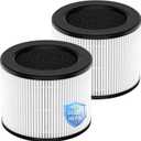 FFsign 100 Filter Replacement Compatible with Coway Airmega 100 Air Purifier, 3-in-1 H13 True Hepa Filter, Deodorization Filter with Activated Carbon, 2 Pack