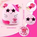 Disco Cowgirl Cow Plush Toys Pink Stuffed Cow Plushies Birthday Party Supplies Cowgirl Soft Stuffed Plush Cow Pillows Easter Gift for Women Men Kids Teens Adults Anniversary