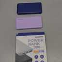2-Pack Portable Charger, Slimmer 10000mAh Power Bank, Fast Charging Battery Pack, USB C in&Out External Portable Power Bank for iPhone Tablet Samsung Pixel Headphones etc (Blue&Purple)