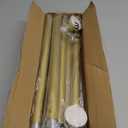 Mcrbeay Shower Curtain Rod, 1" Diameter Heavy Duty Tension Shower Rod, Non Slip Adjustable 28-102 inch No Drilling Shower Curtain Rods Spring Tension For Bathroom, Shower Stall, No Rust, Chrome Gold