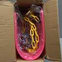 AGPTEK Swing Set, Seat with 66 Inch Anti-Rust Chains Thermoplastic Coated, Support 250lb, Cushion Accessories Replacement with Snap Hooks for Outdoors, Playground, Jungle & Gym - Pink