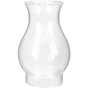 Cabilock Glass Lamp Shade Replacement 3 Inch Oil Lamp Chimney Kerosene Cover for Outdoor Camping and Home Lighting Accessory (14.5x9.5cm)