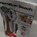 Hamilton Beach DrinkMaster Electric Drink Mixer, Retro Milkshake Maker & Milk Frother, 2 Speeds, Extra-Large 28 oz. Stainless Steel Cup, Red