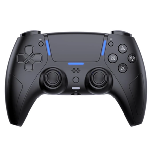 JDDWIN LED Wireless Gaming Controller for PS5/PC/Android/IOS/MAC/Steam Deck,Hall Effect Joystick, Bluetooth, 3.5mm Audio Jack, Dual Vibration, 6-Axis Motion Contro Gamepad with Speaker (Black)