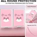 ACEBOY for Cybertruck 2023 2024 2025 Key Card Holder,TPU Key Case Including Chain for Tesla Model S/X/ 3/ Y Protector Cover (Pink)