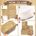 10Pcs Western Cowboy Party Decorations Set 3 Hay Bales Boxes 2 Wood Print Boxes and 5 Cowboy Centerpieces Decor for Birthday Western Wedding Farm Harvest Party Favors