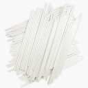 100 Count 6 INCH White Paper Lollipop Sticks,Cake Pop Sticks,Sucker Sticks for Cookies,Rainbow Candy,Chocolate,Cake Topper(Dia 4mm)