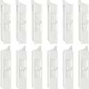 Jetec 12 Pieces Tilt Latch Pairs White Plastic Construction Snap-in Latch Pairs Spring Loaded Sliding Window Tilt Latch for Home Window Accessories